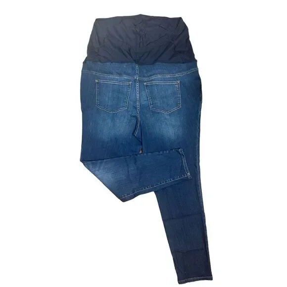 Madewell size 36 Maternity Skinny Jean Danny Wash Full Belly Cover Jeggings New - Picture 4 of 11